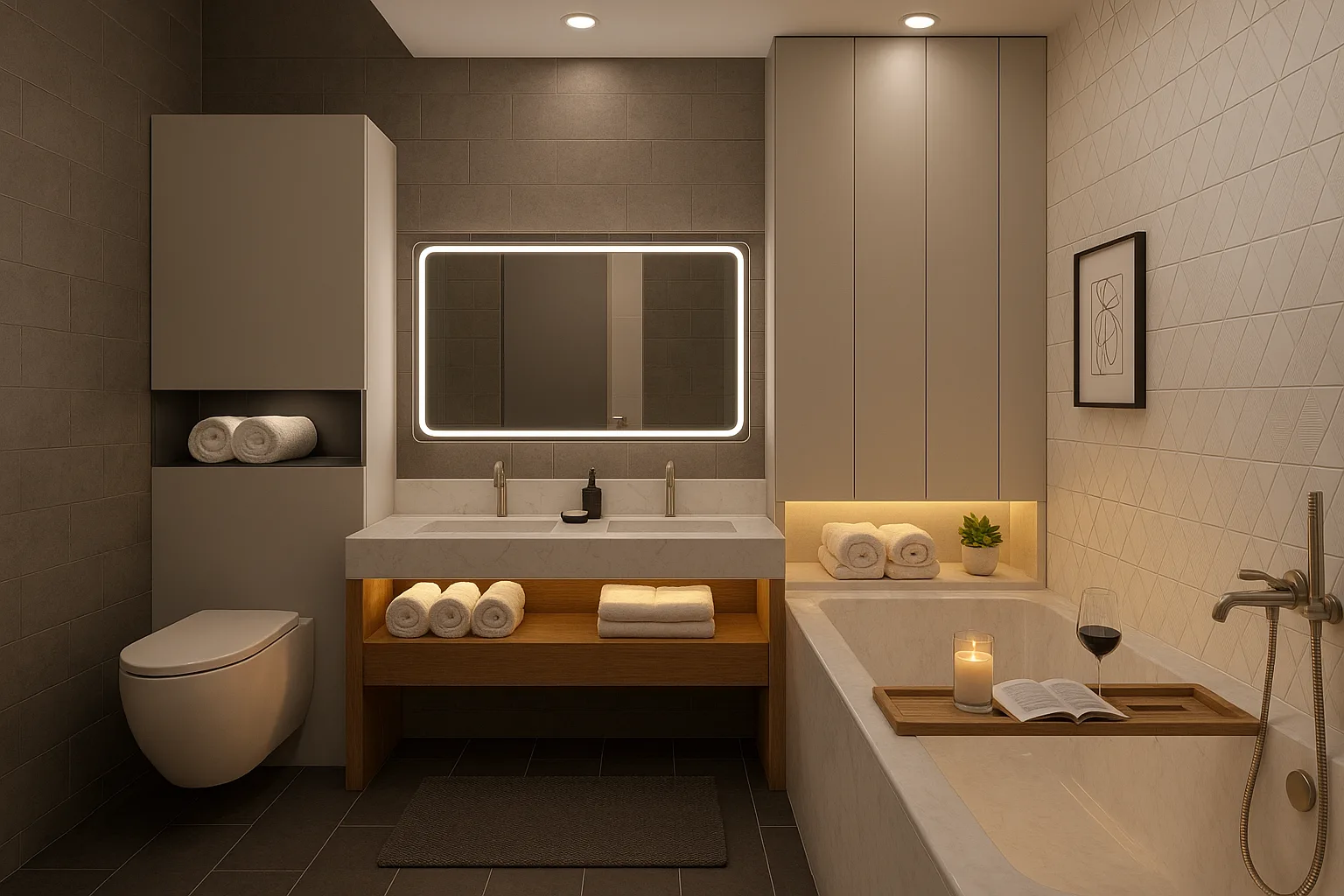 Apartament A2 The Icon Mamaia Nord, baie moderna pentru apartament de vacanta sau investitie