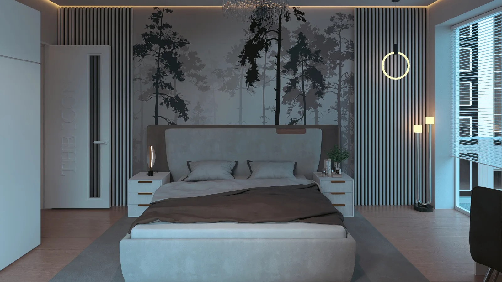 Apartament A3 The Icon Mamaia Nord, dormitor amenajat pentru apartament de vacanta sau investitie