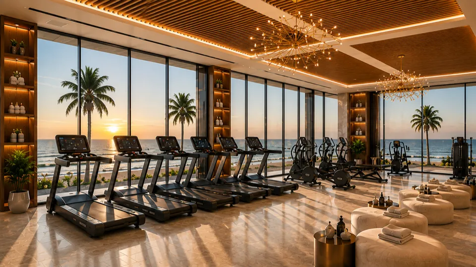 Sală fitness The Icon cu vedere la mare