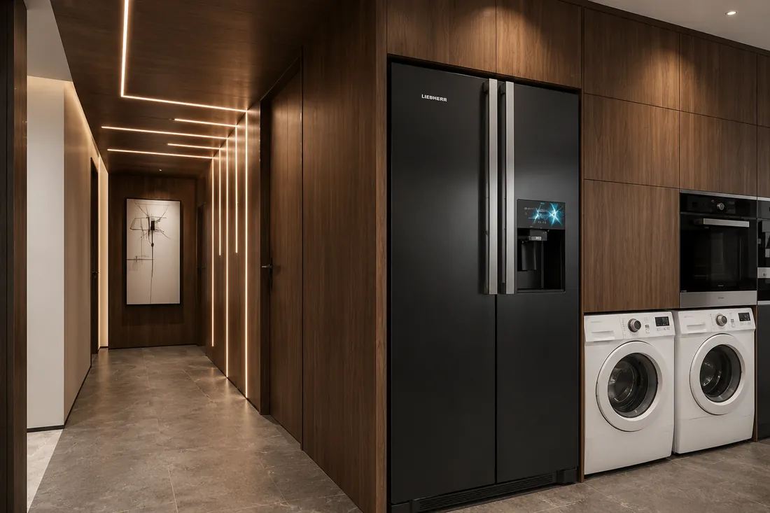 Apartament A3 The Icon Mamaia Nord, bucatarie si zona utility, randare interioara Unreal Engine