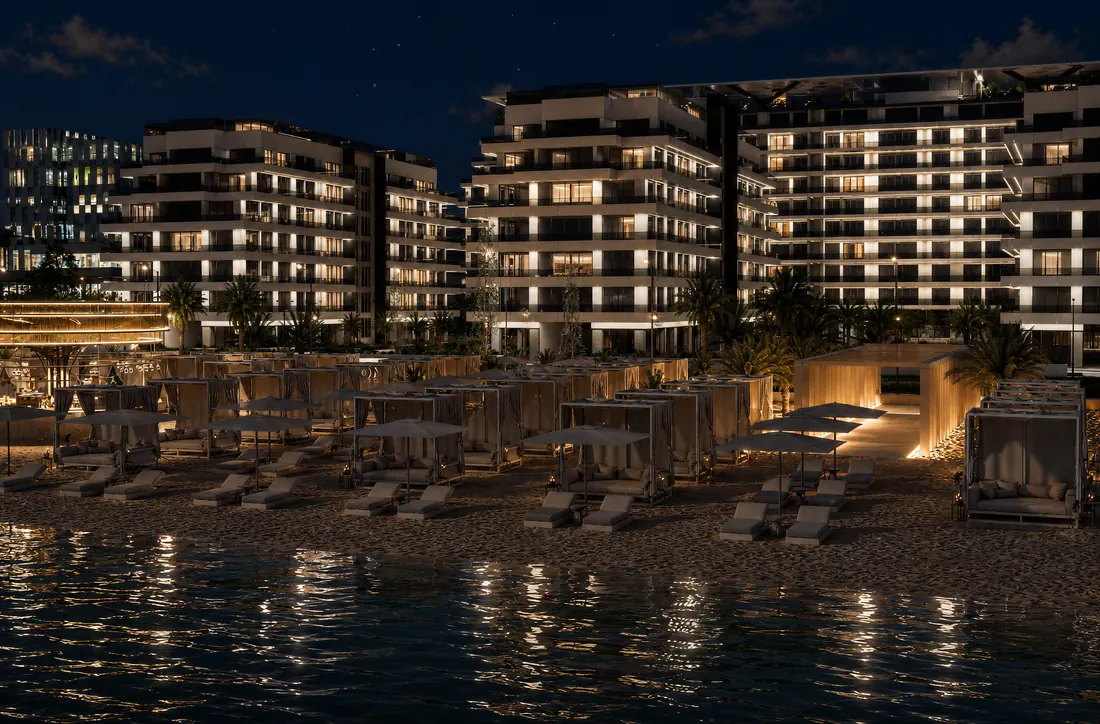 The Icon Mamaia Nord, vedere de ansamblu dinspre mare, randare exterioara Unreal Engine 29